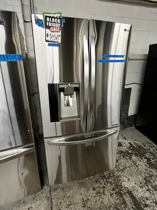 🎄 LG French door Refrigerator counter depth stainless steel w/ ice water dispenser 36" #RF79349B