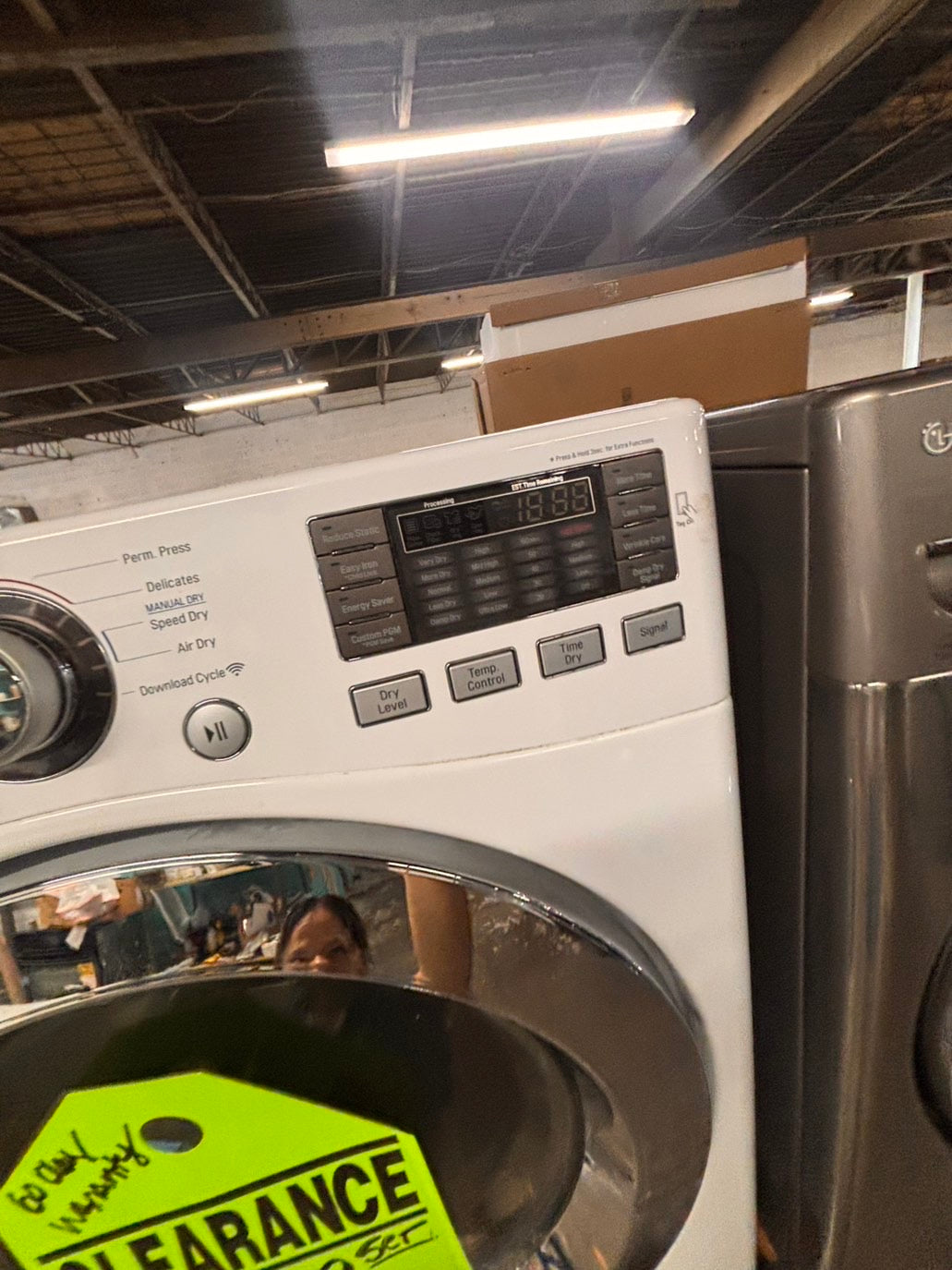 >* special🎉LG washer & dryer set electric 220v front load stackable or side by side - sensor dry in white  #WQ115SET