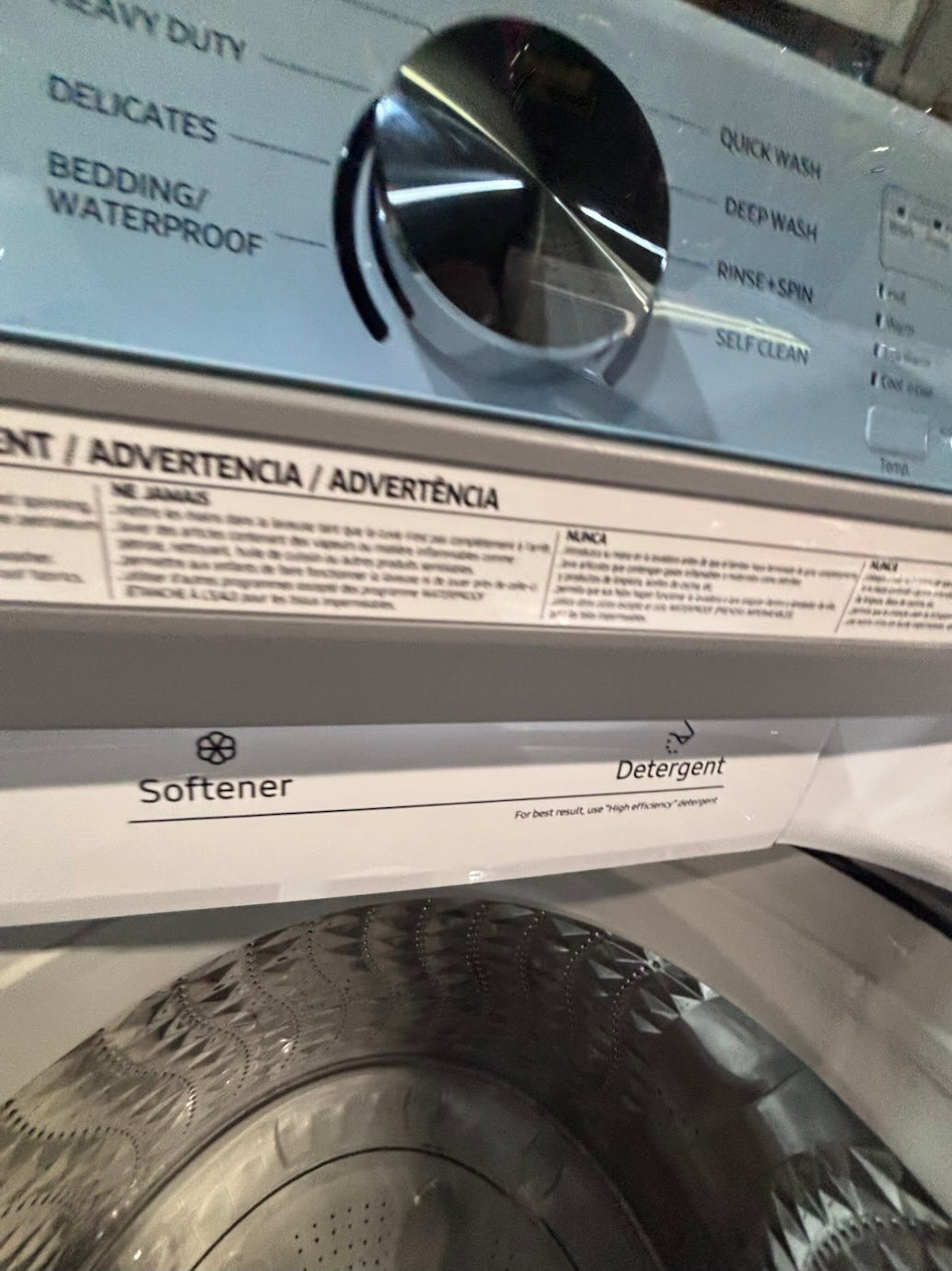 } }Samsung white  top top load washer with agitator large capacity & dryer set electric 220v side x side top load stainless steel  drum ,white color used-refurbished #MYK1B3B