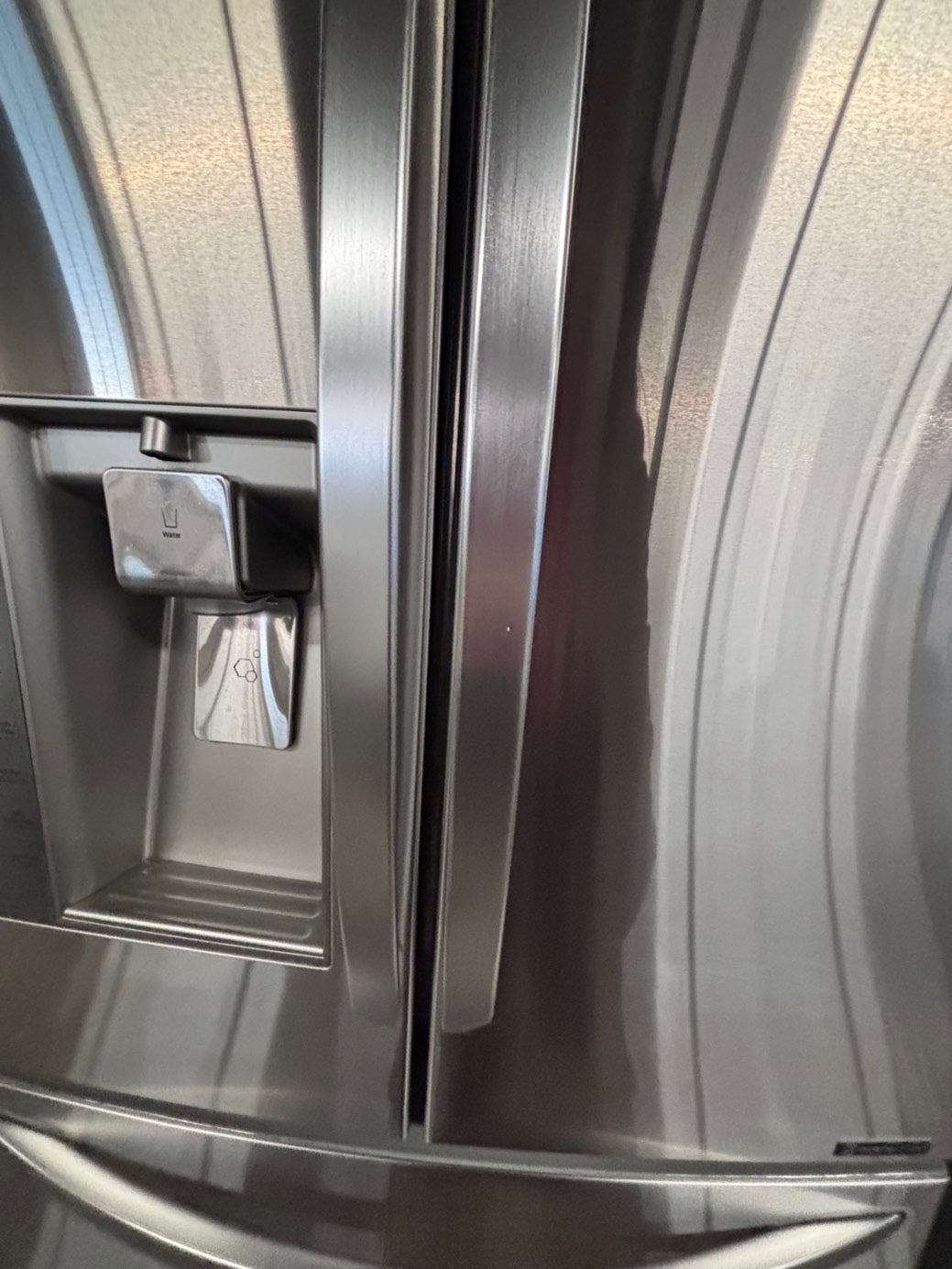 >LG French door Refrigerator counter depth stainless steel w/ ice water dispenser 36" #ARF31B
