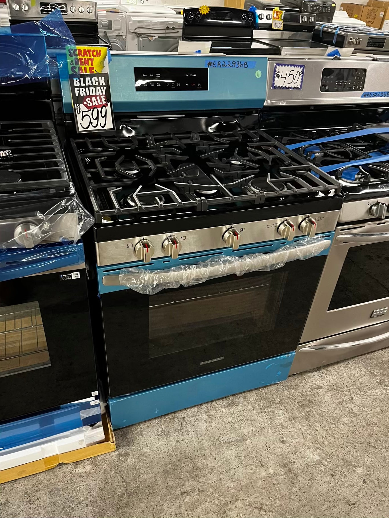 🎄Holiday Sale 🎁 Open Box | Scratch & Dent Frigidaire  5.8 cu. ft. Gas Range 5 burner with  in Stainless Steel #ER22936B