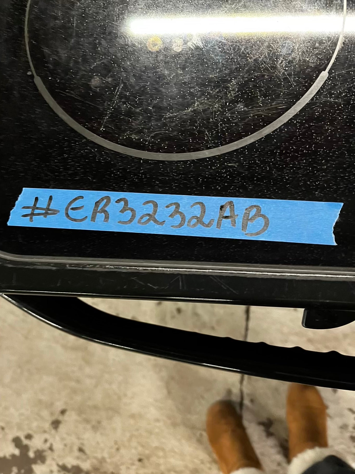 • GE glass top electric range 220v 4 burner Refurbished in black bake Broil hi/lo self clean  30" #ER3232AB