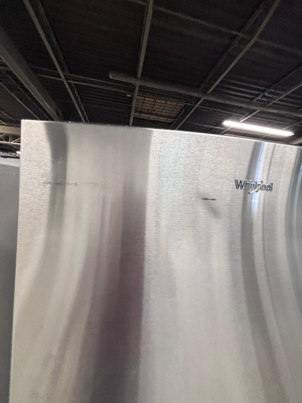 >*28” whirlpool top freezer fridge stainless steel  used-refurbished #FFQX4RB