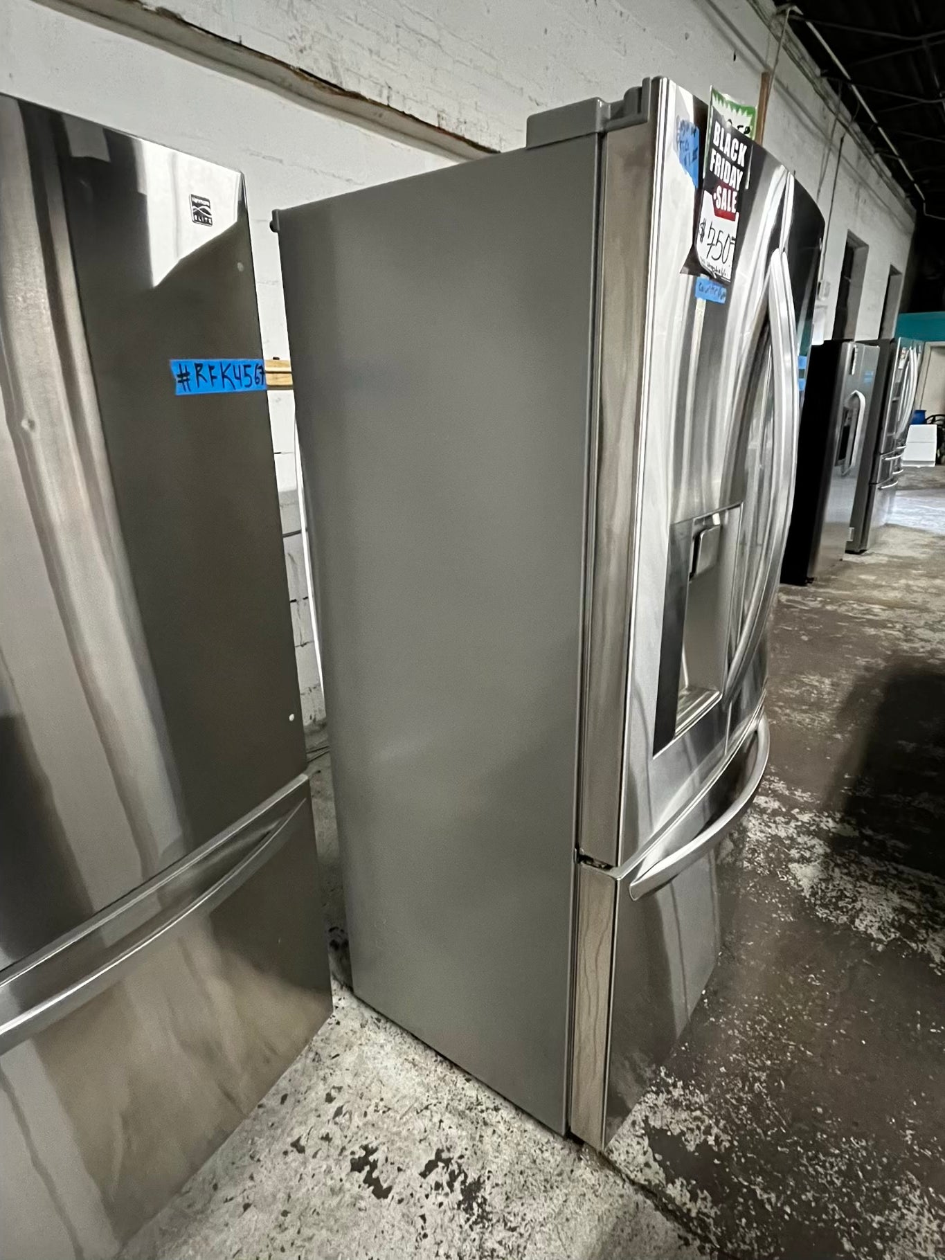 🎄 LG French door Refrigerator counter depth stainless steel w/ ice water dispenser 36" #RF79349B