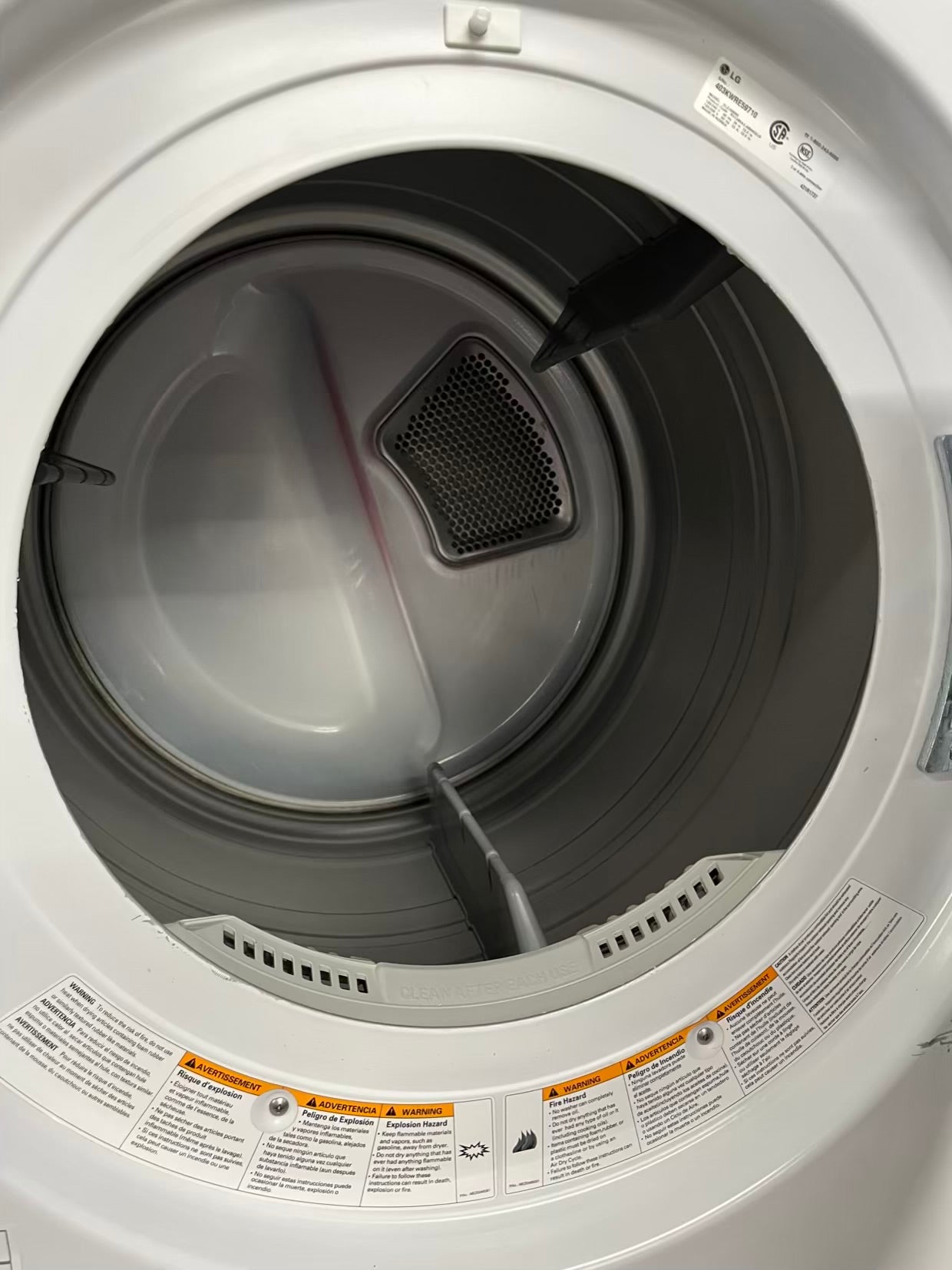LG washer & dryer set electric 220v front load stackable in white 30" in Refurbished #WD926ZB