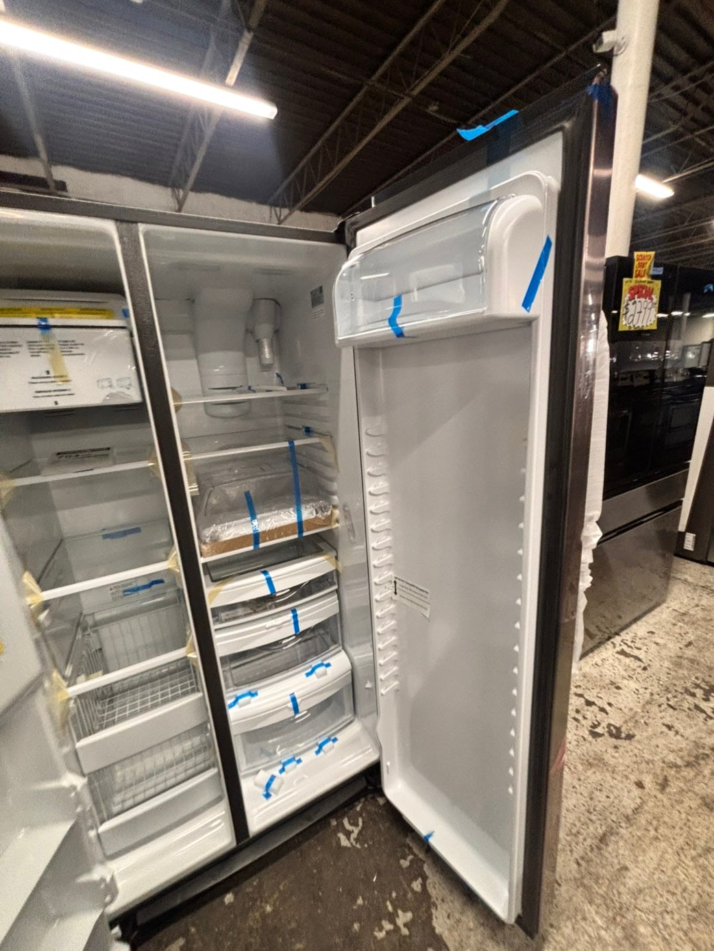 >New open Box 📦 GE 36”Side by Side Refrigerator stainless steel w/ice water dispenser  - #RSGR36LB