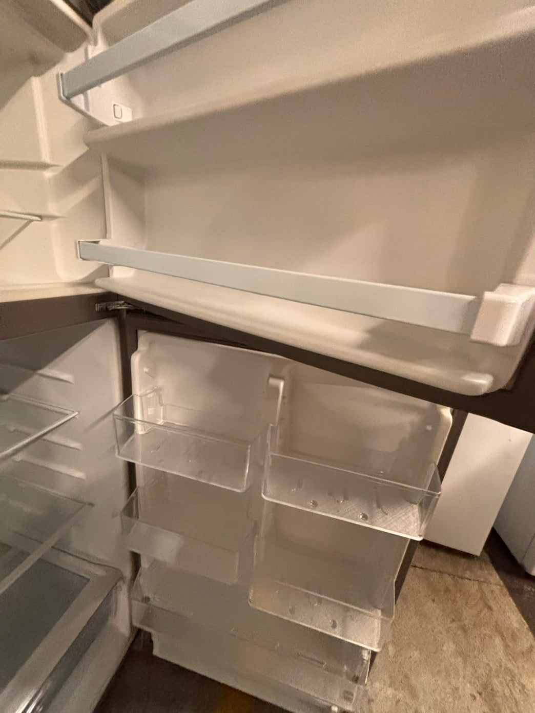 }}28” whirlpool top freezer fridge stainless steel  used-refurbished working 💯  with warranty #FWT14ZB