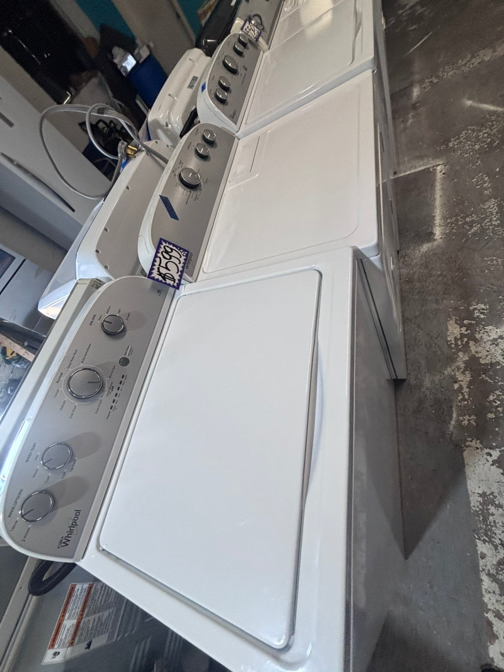 >>whirlpool top load washer large capacity with removable agitator  & electric dryer 220v  set top load side by side #MSR22YB