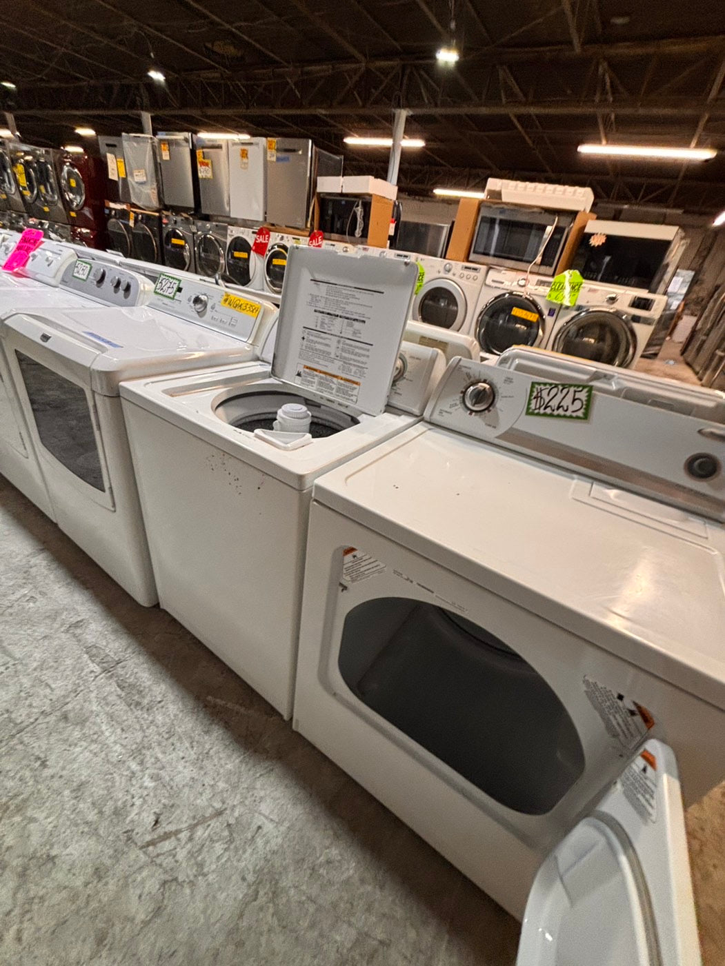 >*clearance🔥🔥🔥whirlpool top load washer  & electric dryer 220v  set top load side by side #TLCC5YB