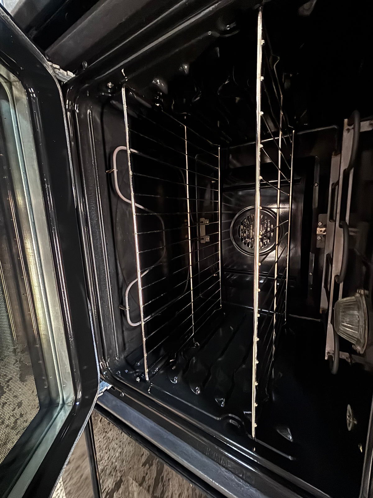 } GE slate color electric 220v glass top range 5 burners bake Broil roast self clean  30" working 💯 with warranty ,used-Refurbished #GELZX21B