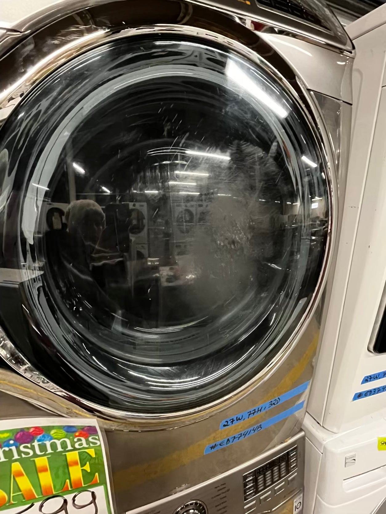 🎁Holiday Sale 🎄 GAS Mix & Match LG washer & Samsung dryer set front load stackable stainless steel 30" in Refurbished #ED77414B