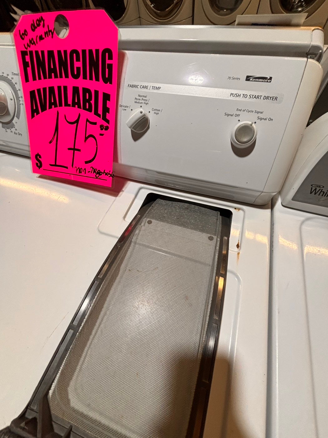 >*Sale🔥kenmore side x side large capacity electric 220v dryer  in white 27” Refurbished #KKED81B