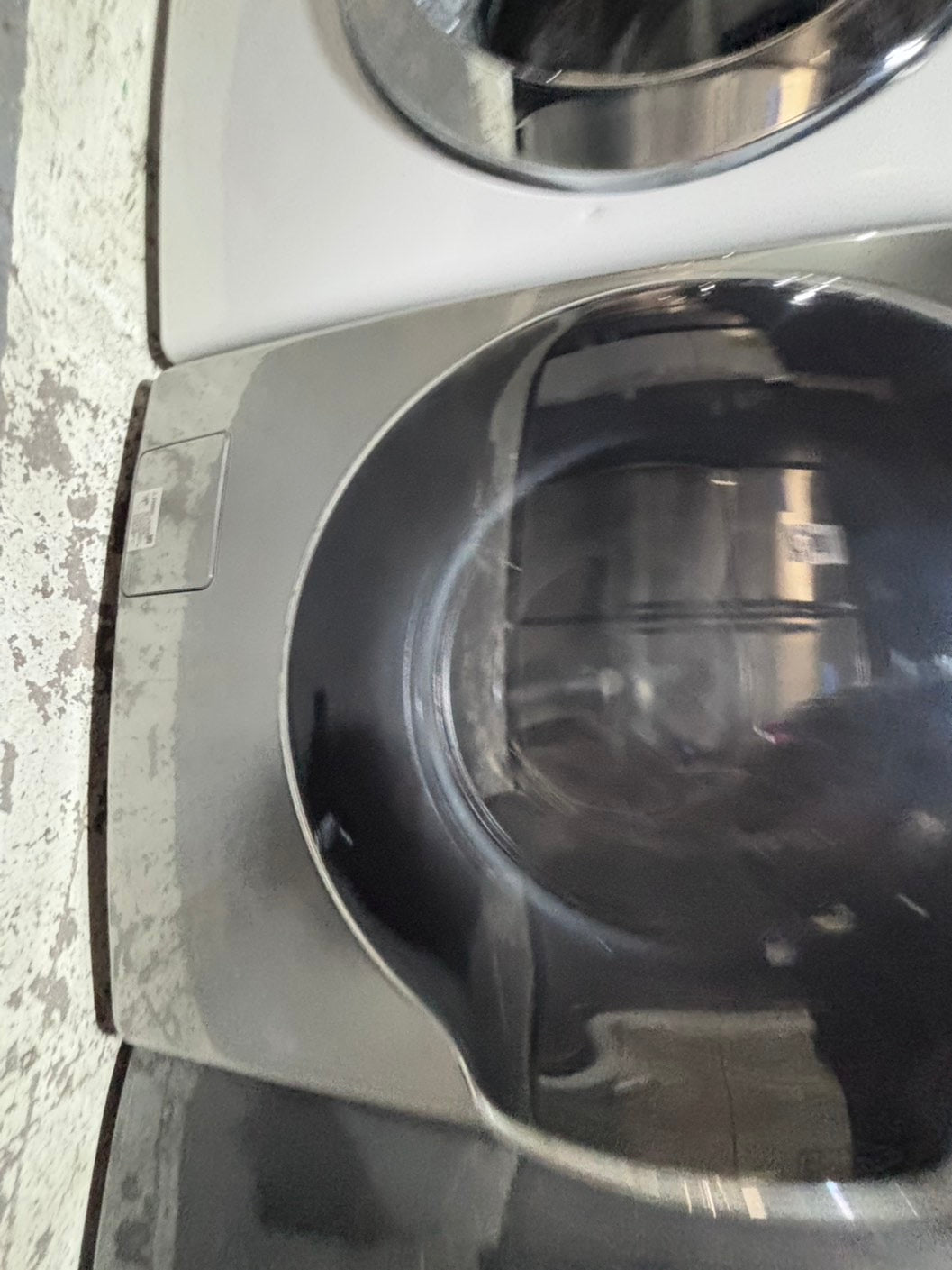 >*Samsung gray washer 4.5cu. ft. Large capacity, & electric dryer set in great condition 27” stackable or side by side  used-refurbished  #SFL23TB