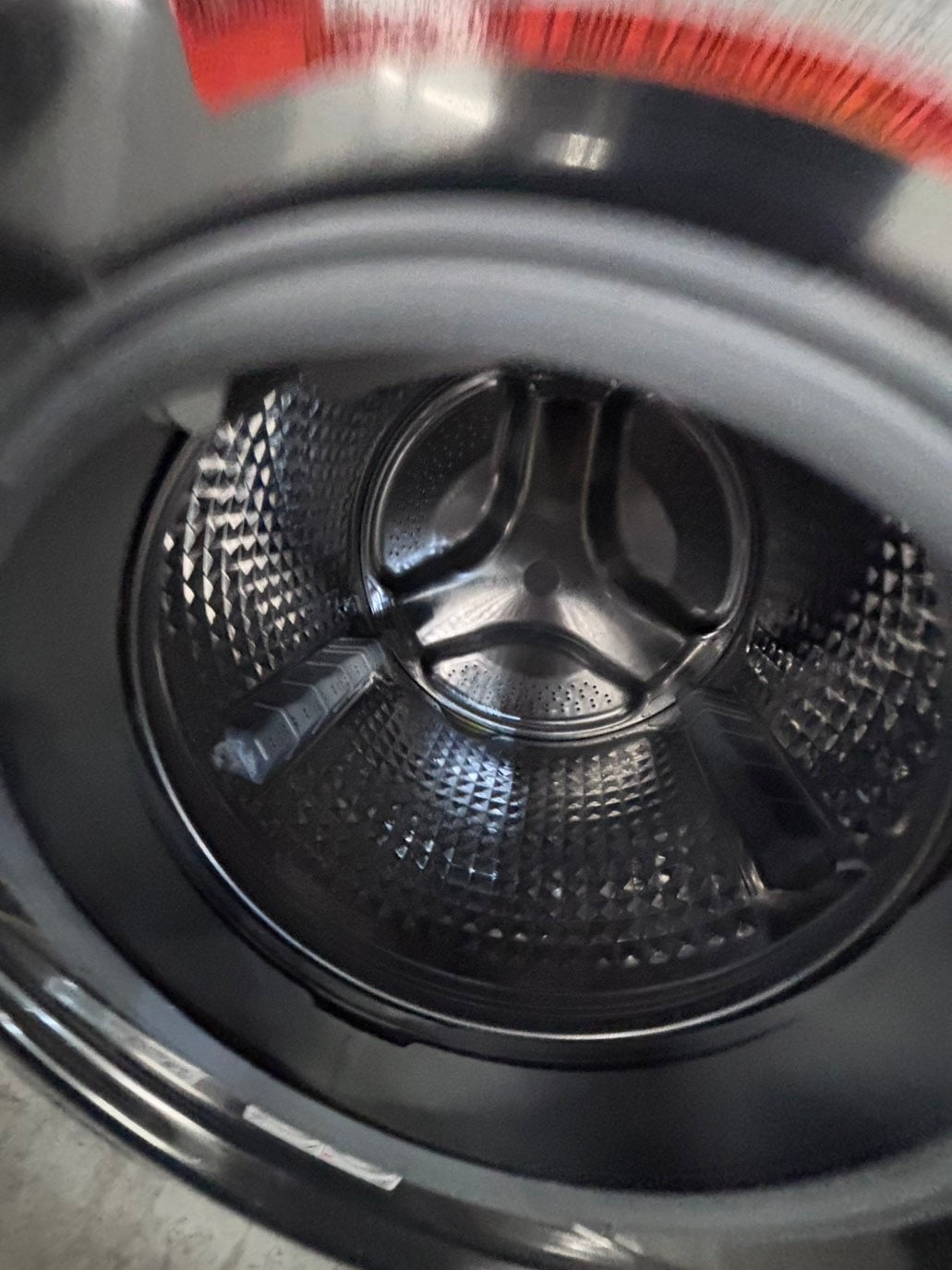 >*Samsung gray front load washer large capacity stackable or side by side  27” in used-Refurbished #SGEE3WB