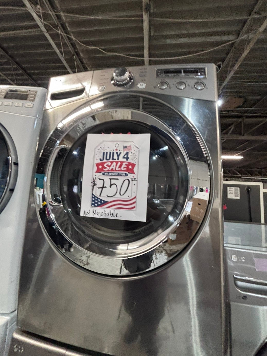 >*early July 4th special 🇺🇸LG washer & dryer set electric 220v front load stackable or side by side - sensor dry in gray  #WEDS22BSET