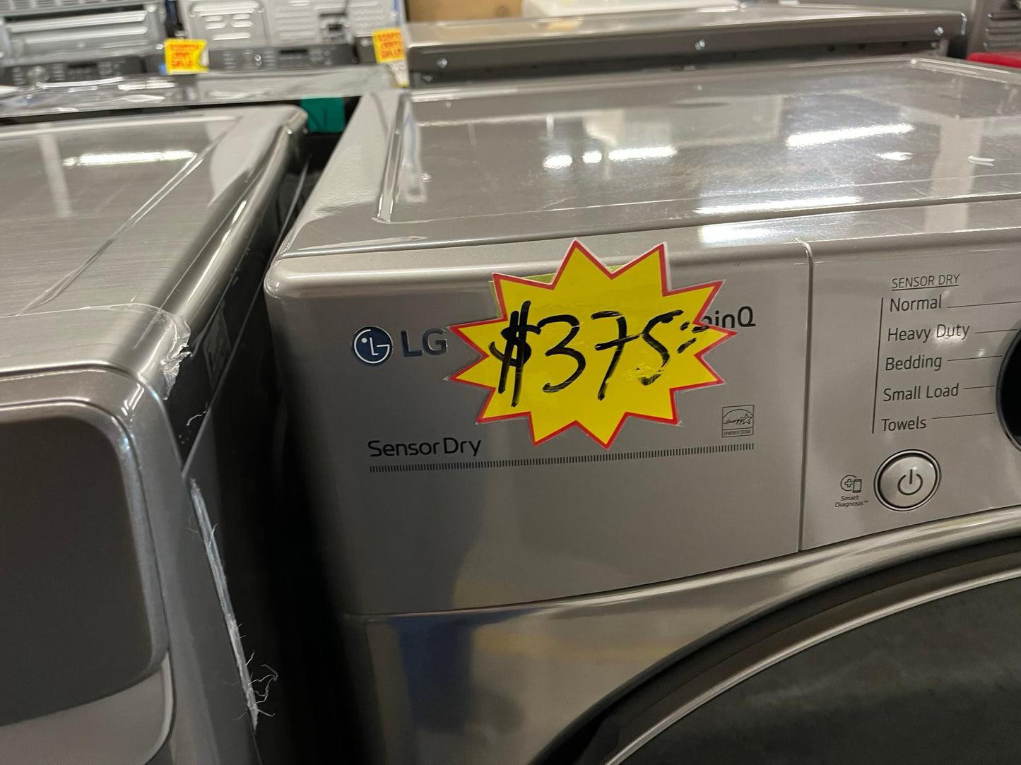 LG  front load stackable electric 220v dryer stainless steel  27" #ED399SB