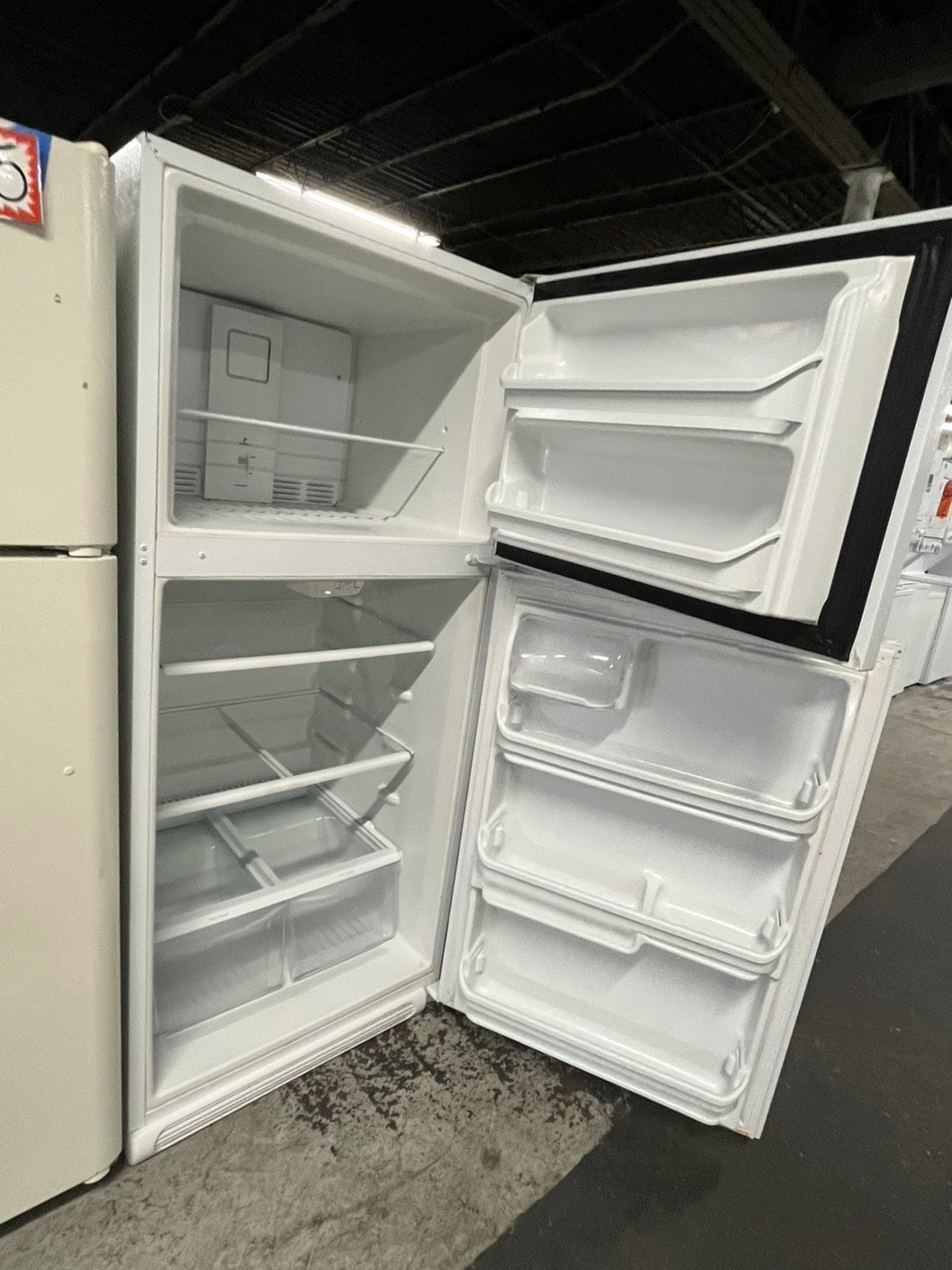 -Frigidaire 30” top freezer refrigerator in  white used refurbished 30’ #RF21CU98B