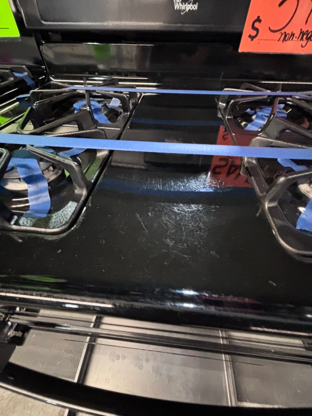 >*sale🔥whirlpool gas range 4 burner bake broil Hi/Lo self clean in stainless steel used-Refurbished 30” #GWB65YB