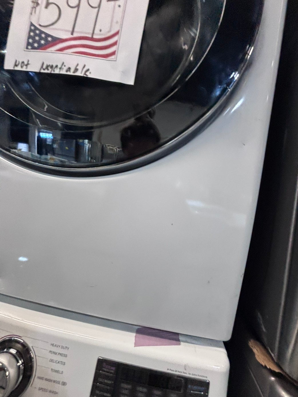 >*early July 4th special 🇺🇸LG washer & dryer set electric 220v front load stackable or side by side - sensor dry in white color #WWS2BSET