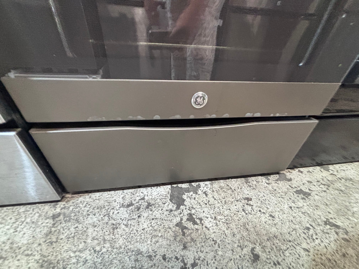 } GE slate color electric 220v glass top range 5 burners bake Broil roast self clean  30" working 💯 with warranty ,used-Refurbished #GELZX21B