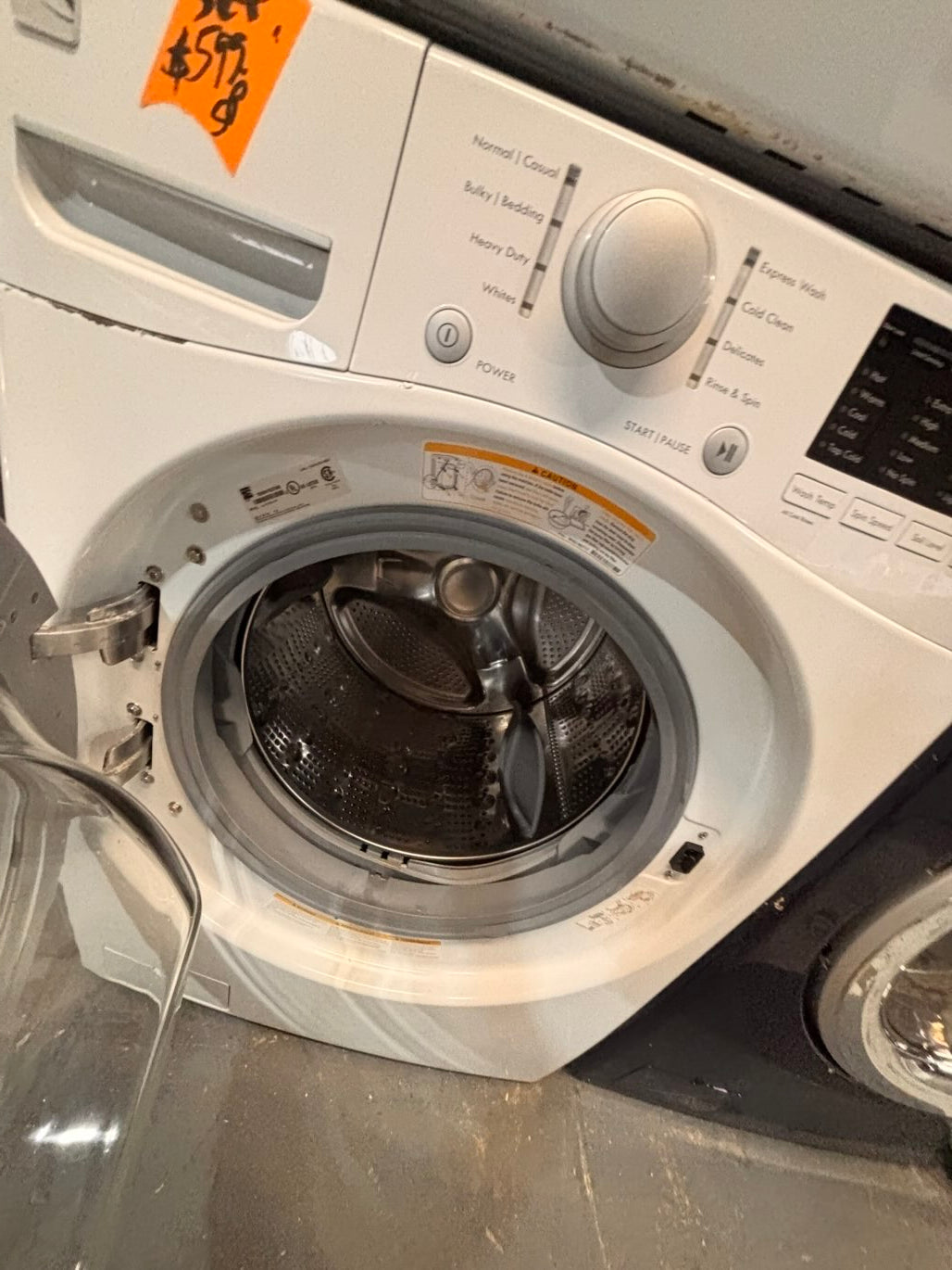 } special🎉kenmore washer & dryer set electric 220v front load stackable or side by side - sensor dry , working 💯  with warranty , in white color   #SPWK6SET