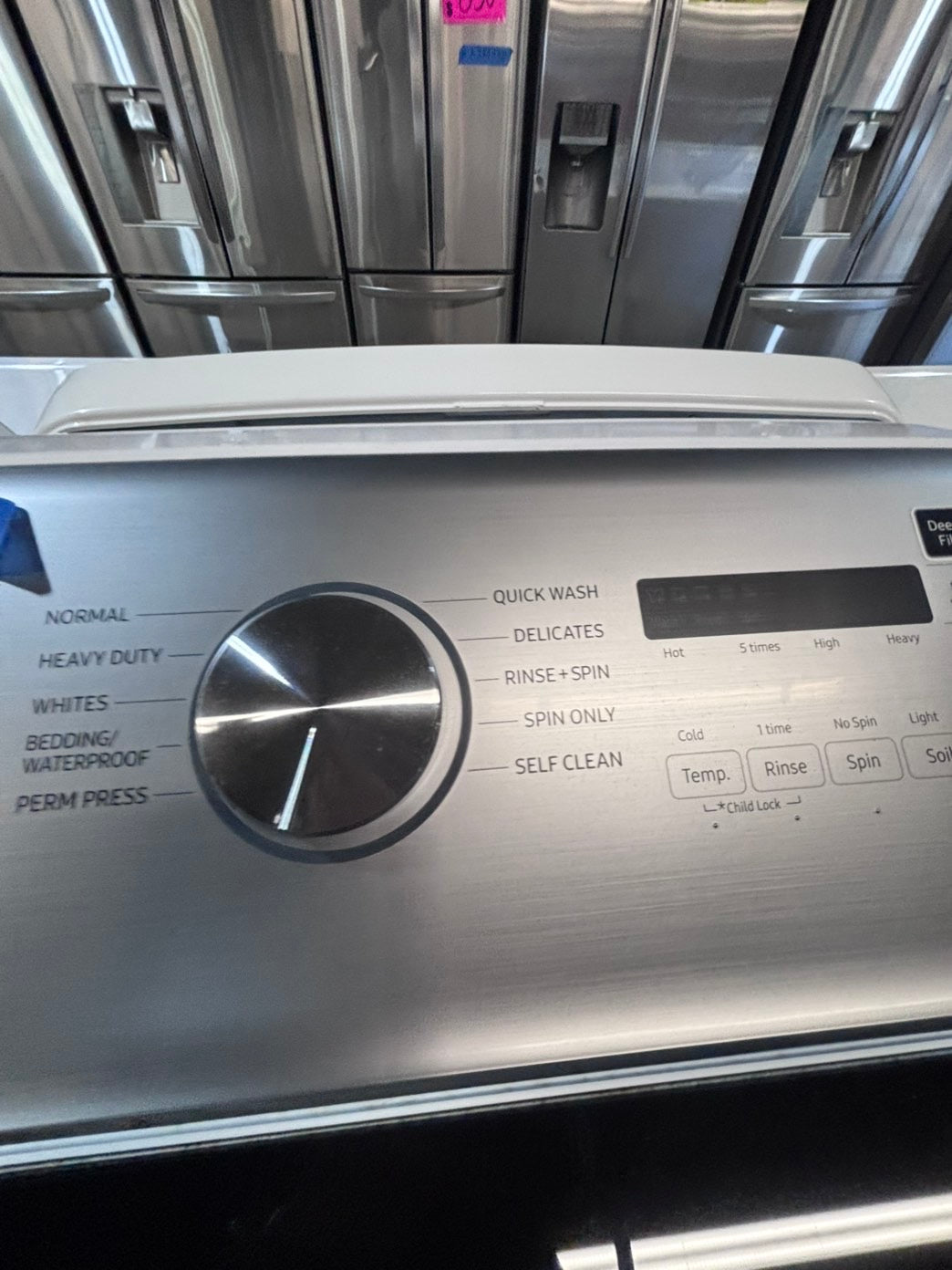 >*samsung extra  Large capacity white color Top load washer Drum stainless steel used,refurbished #SWPY57B