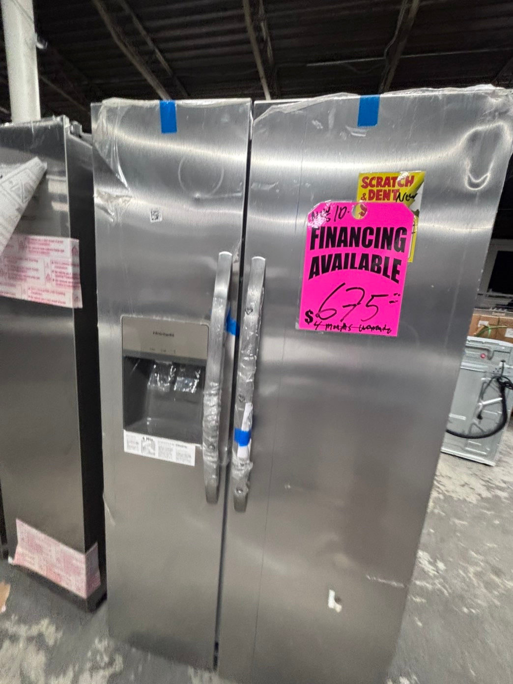 >special 💥⚡️ Open Box 📦 | scratch & dent Frigidaire side x side  refrigerator w/ice water dispenser stainless steel 26cu.ft 36" #RF3H41B