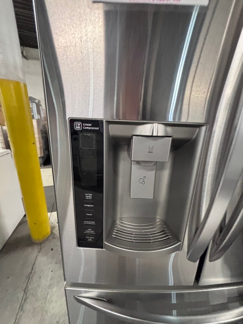 >special 🔥Used good  condition used-Refurbished LG 36”x69h x 291/2 depth  refrigerator stainless steel w/ice & water dispenser 36 “ #RFLG44CB