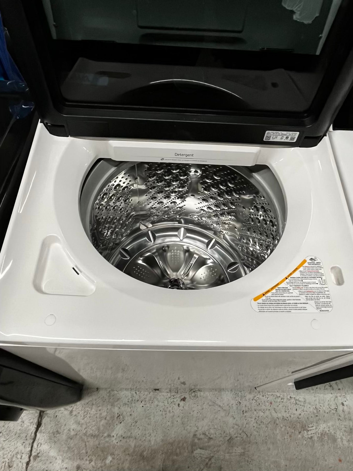 ~ Open Box 📦 - scratch & dent 5.5 cu. ft. Mega Capacity Smart Top Load Washer with Impeller, EasyUnload™ & AI Sensing & 7.3 cu. ft. Ultra Large Capacity Rear Control Electric Dryer with LG EasyLoad™ Door - stock number #WD8853NB