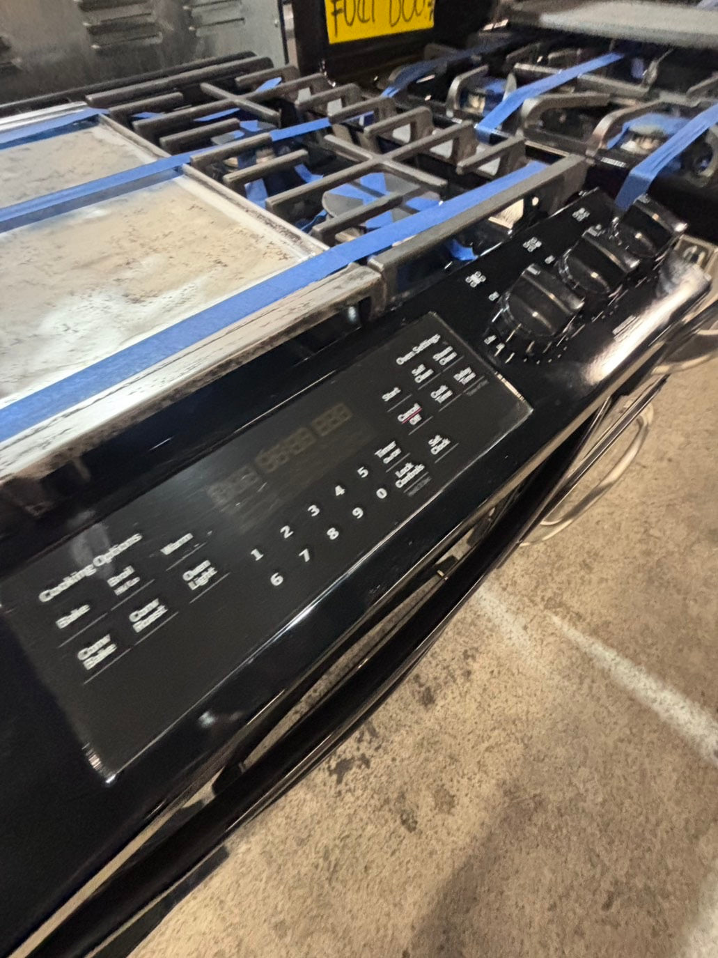 >*GE black 30” Gas range 5 burner slide in convection bake roast broil self clean used Refurbished" item #GRP5AB