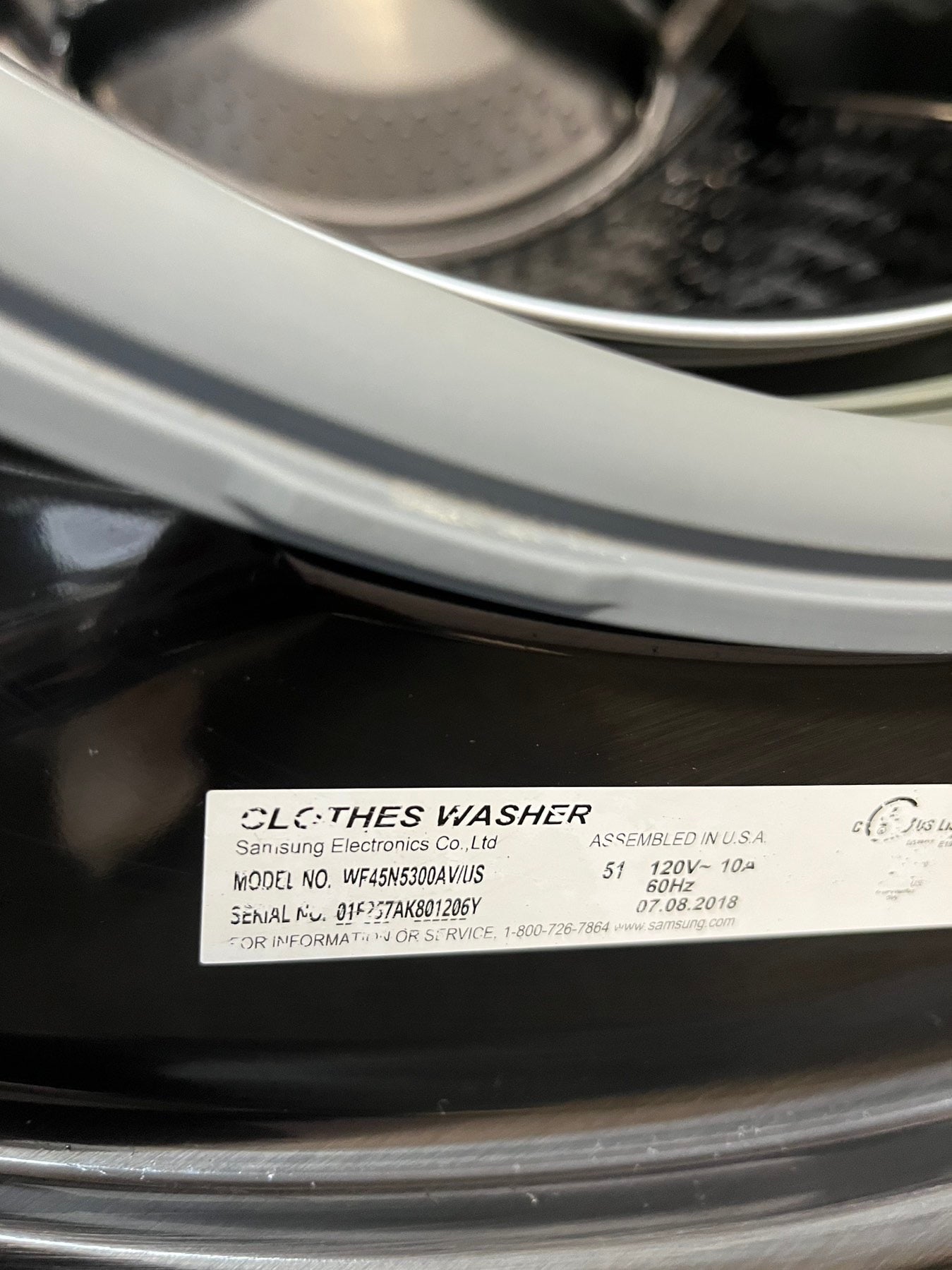 >Samsung steam ENERGY STAR washer 4.5 cu ft & dryer 7.5 cu ft set electric steam 220v front load stackable or side by side - sensor dry Black stainless steel #FWD45GL