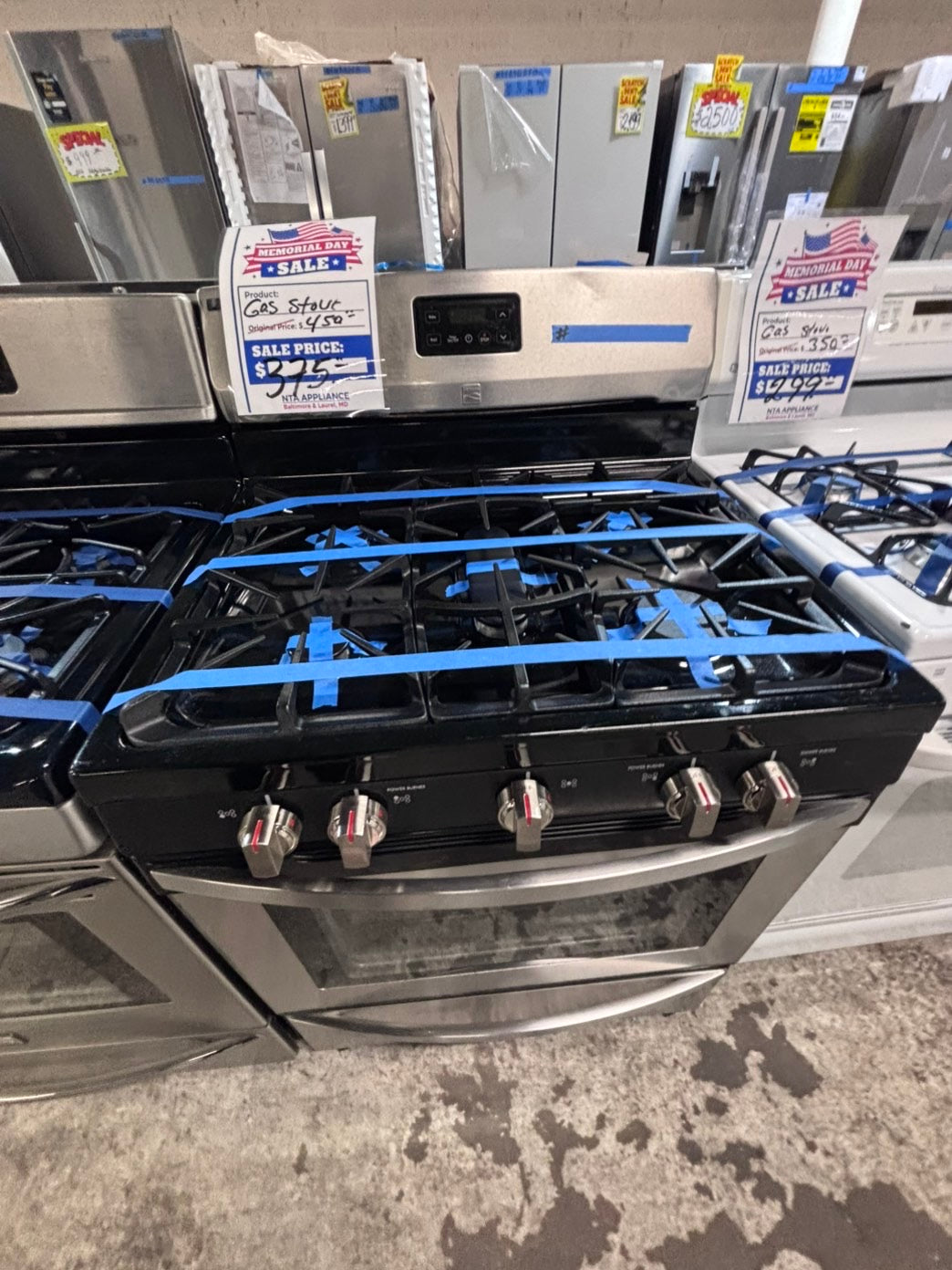 >>special🔥kenmore Gas range 5 burner  bake ,broil Hi/Lo self clean in stainless steel used-Refurbished 30” #KGZ5SB