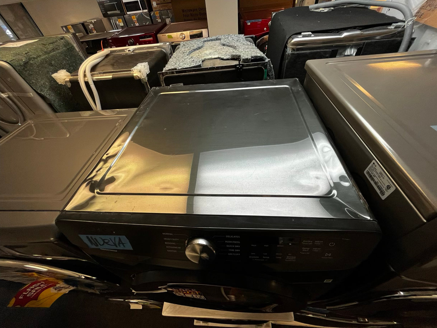 ~ ⚡️ Black Friday 🎉 New Open Box 📦 Scratch & Dent Samsung 4.5 cu. ft. High-Efficiency Front Load Washer in Brushed Black with Self-Clean+ & 7.5 cu. ft. Vented Stackable Electric Dryer in Brushed Black with Sensor Dry | Stock Number #WD6392SL