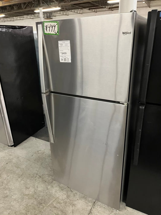 - Whirlpool Top freezer Refrigerator stainless steel 30" #RF208EB