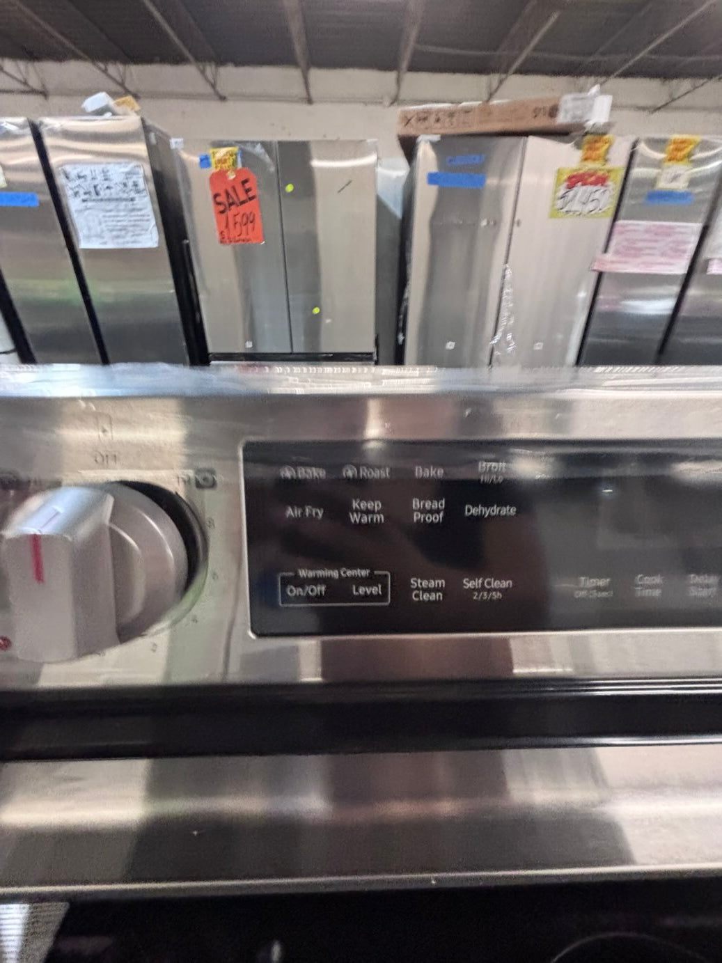 } new open box 📦 samsung five burner convection oven Airfry stainless steel  ,bake broil , self clean #WSAC6SB