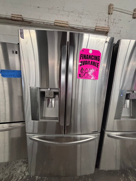 >LG French door Refrigerator counter depth stainless steel w/ ice water dispenser 36" #RTT624B