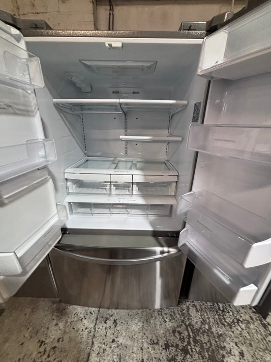 >special price 🙌LG 36” French Door Refrigerator  with ice maker & water dispenser ,used-refurbished #FDL50PSB