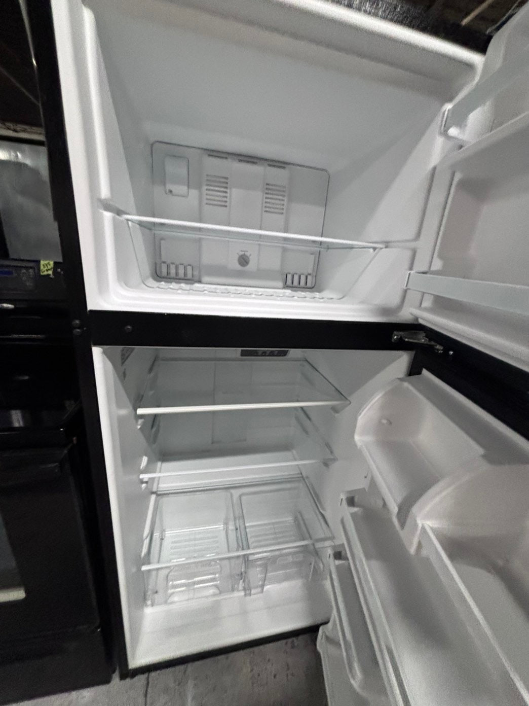 >2pc. Combo Special price🎉 whirlpool black top freezer refrigerator & electric stove same brand -used-refurbished 30" #RFWH39B2PC