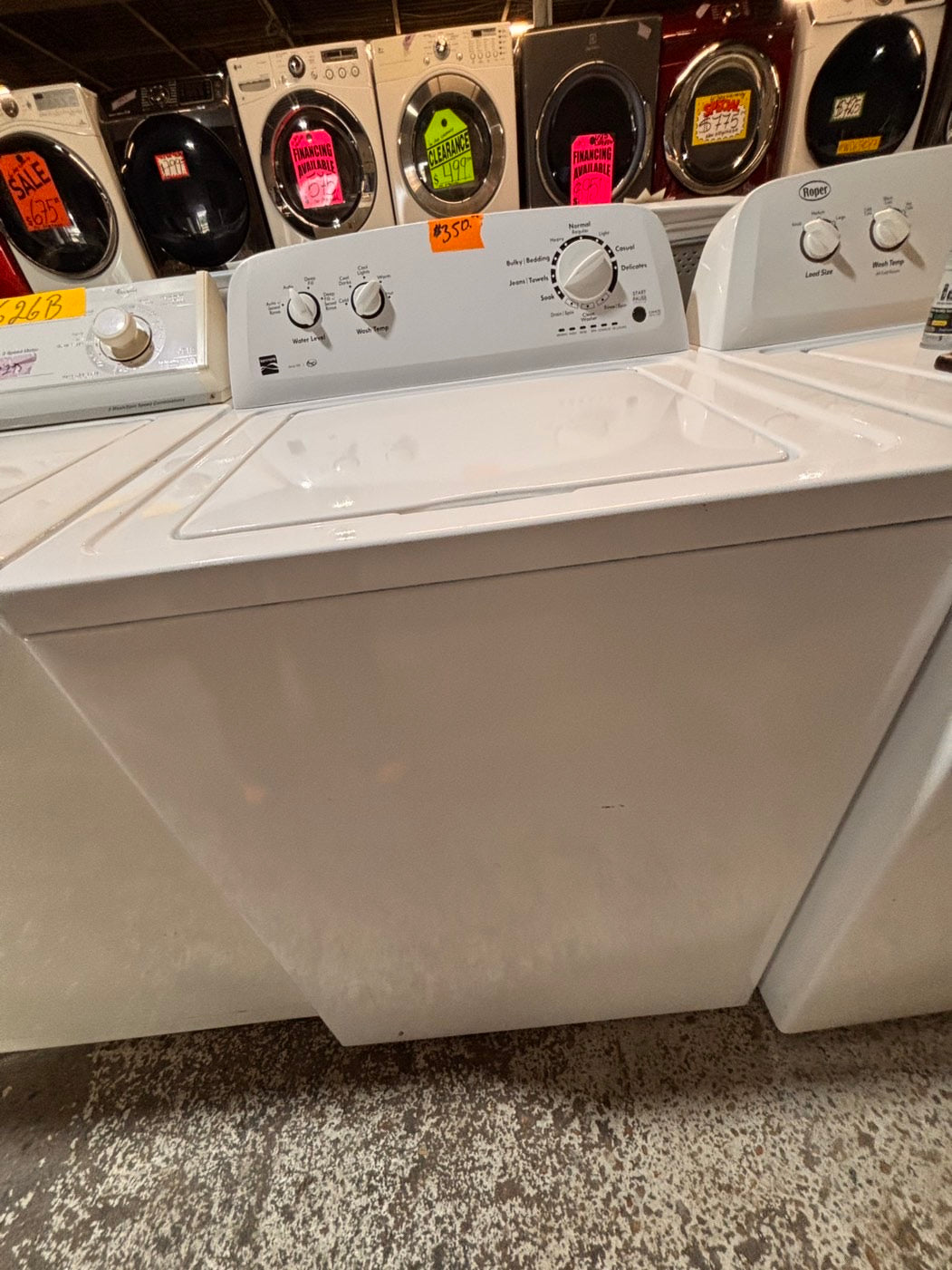 >*Kenmore Top load washing machine w agitator 27" in good condition,used like new -Refurbished #WTKV43B