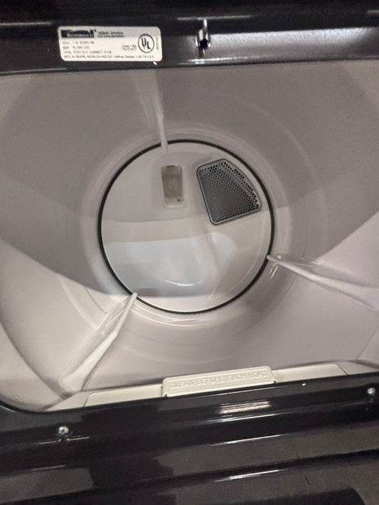 >>used- refurbished kenmore stacked laundry center Electric 220v washer & dryer unit in gray  27" #LWK17DB