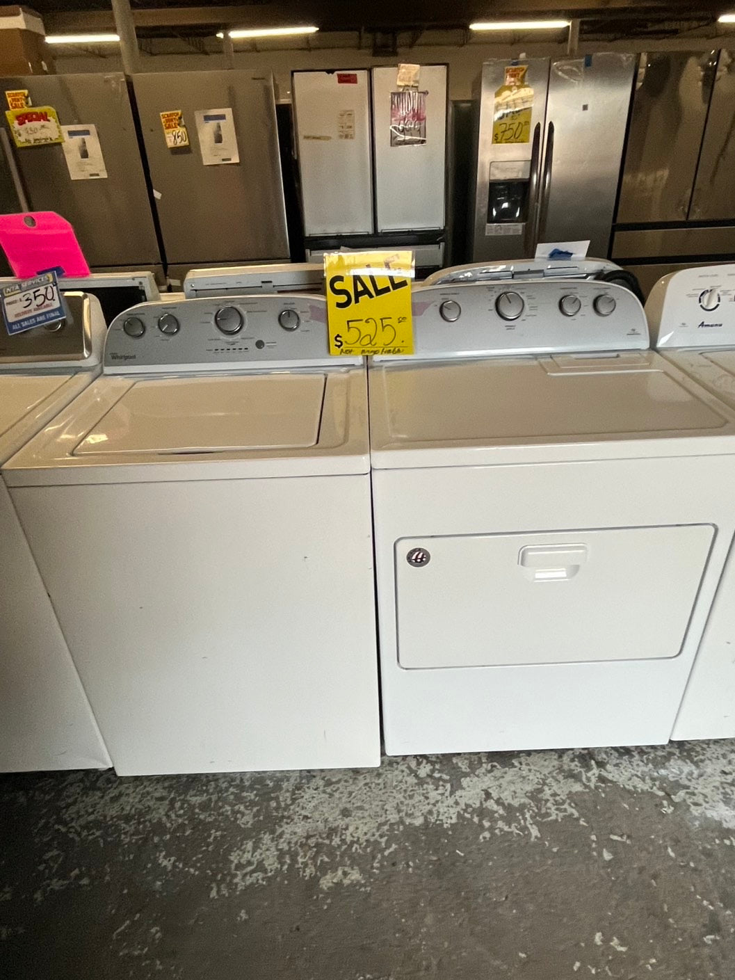 🎉 =Whirlpool dryer side by side electric 220v large capacity & top load washing machine with removable agitator used-Refurbished #WDWH23B