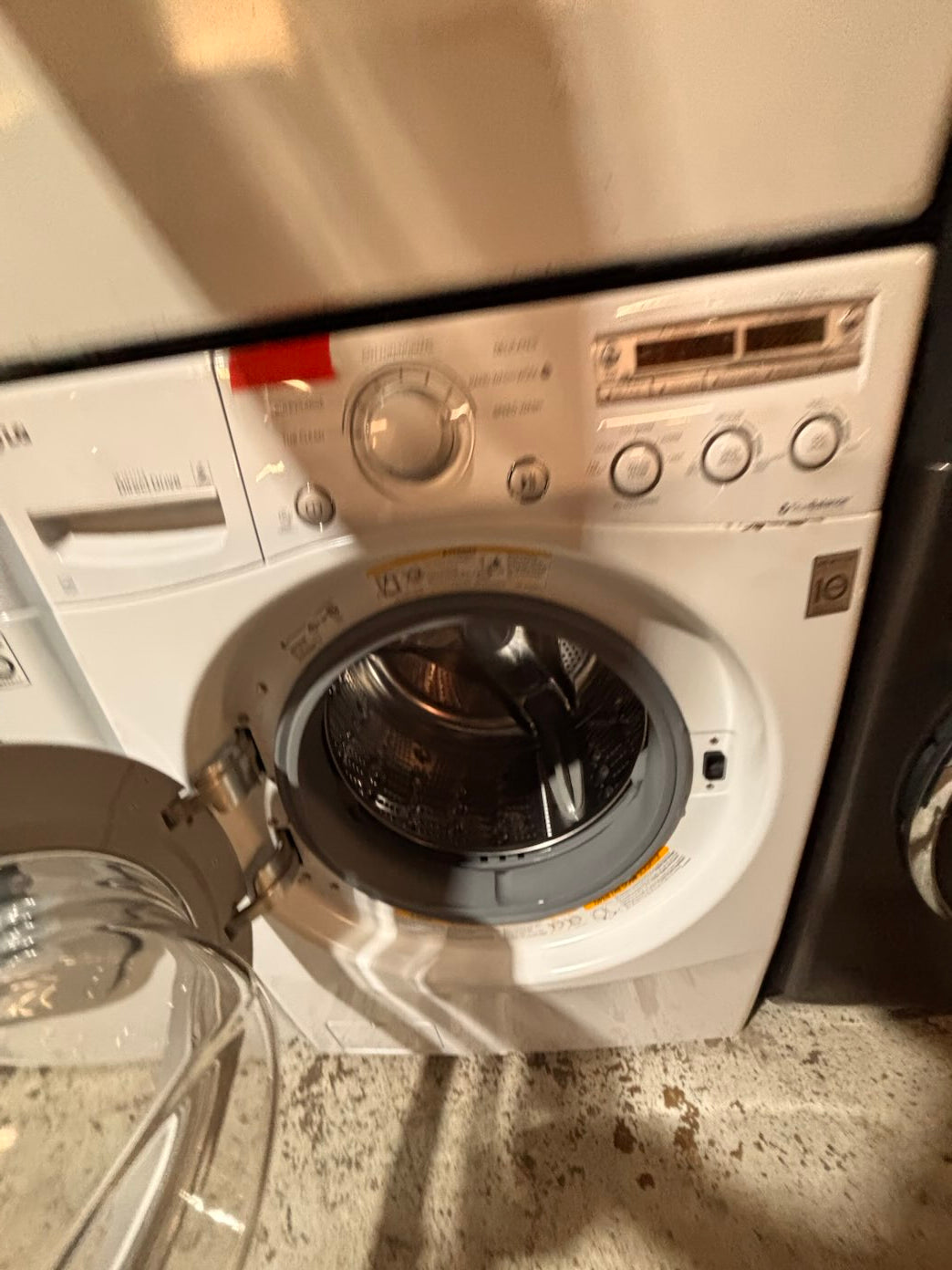 }}LG electric washer large capacity& dryer steam set front load stackable or side by side white  27” in used-Refurbished working 💯 with warranty #SFXV5ET