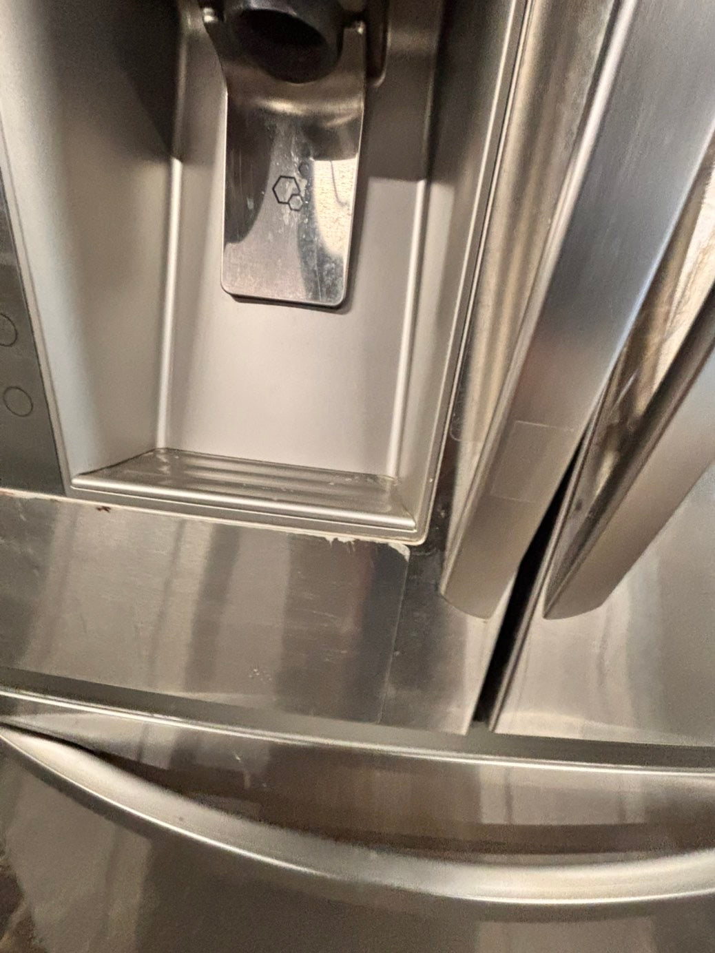 >LG  French door Refrigerator full size  stainless steel w/ ice water dispenser great condition 36" used-refurbished #KVT33ZB