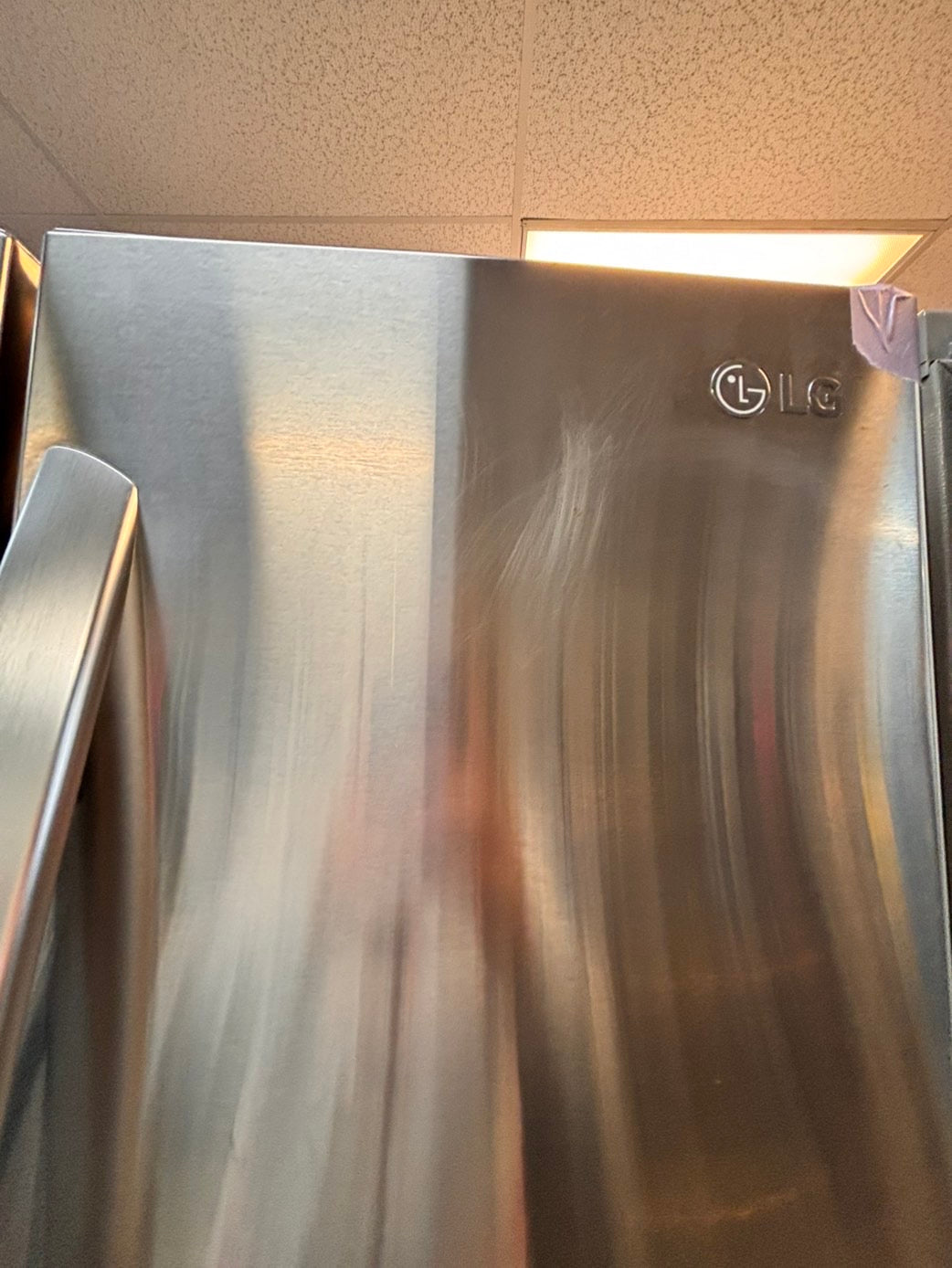 > LG 30” wide French Door Refrigerator in Stainless Steel with ice maker inside used-refurbished # RF33D2BB