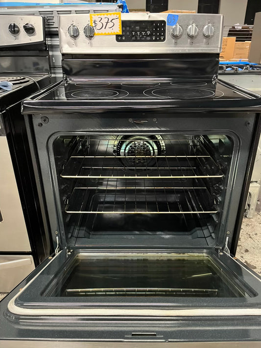 Frigidaire electric 220v range 5 warm zone burner bake broil convection self clean stainless steel 30" #ER485GB Refurbished