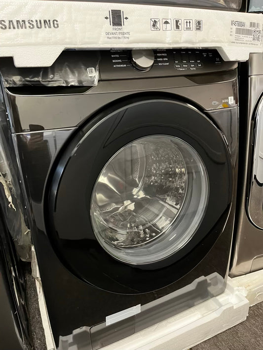 ~ ⚡️ Black Friday 🎉 New Open Box 📦 Scratch & Dent Samsung 4.5 cu. ft. High-Efficiency Front Load Washer in Brushed Black with Self-Clean+ & 7.5 cu. ft. Vented Stackable Electric Dryer in Brushed Black with Sensor Dry | Stock Number #WD6392SL