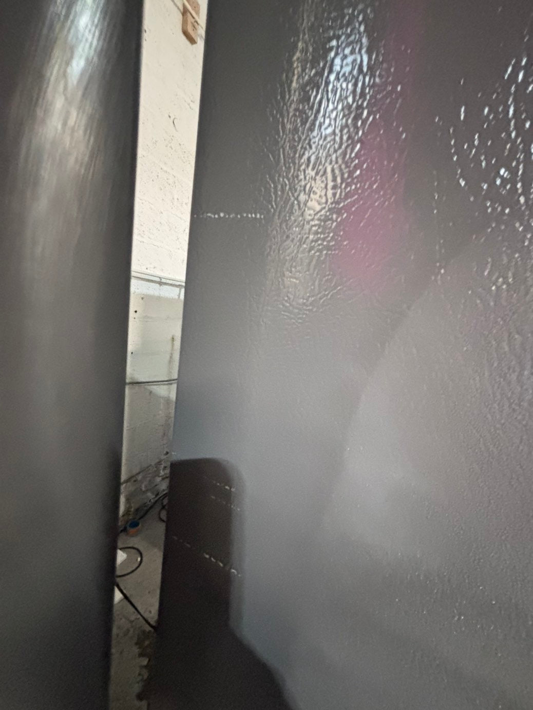 >*kitchen Aid French door Refrigerator counter depth stainless steel w/ ice water dispenser great condition 36"    (👀missing shelf on the door)  used-refurbished #KAF1424B