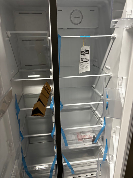 Open box | Scratch & Dent Frigidaire counter depth side x side refrigerator stainless steel w/water & Ice dispenser 35.5" 2”wide   21.4cu.ft. #RF225CB