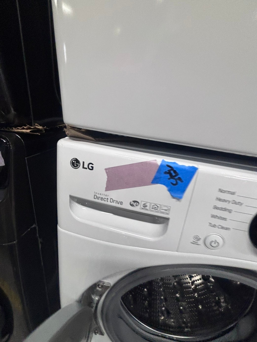>*LG washer large capacity & dryer set electric 220v front load stackable or side by side - sensor dry in white #WLYT6BSET