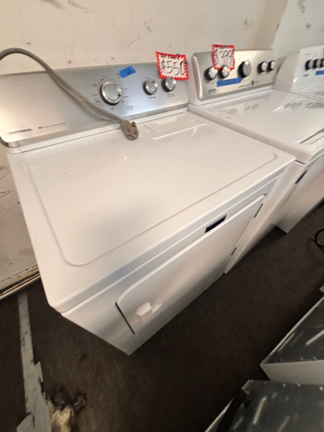 >maytag top load dryer side by side electric 220v large capacity & top load washing machine stainless steel drum with agitator used-Refurbished
#ASD5BLSET